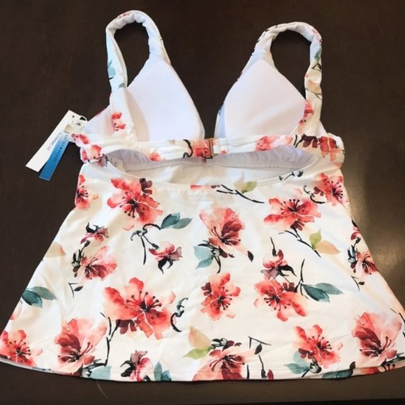 Lucky Brand Printed Tankini Swim Top - Picture 3 of 4